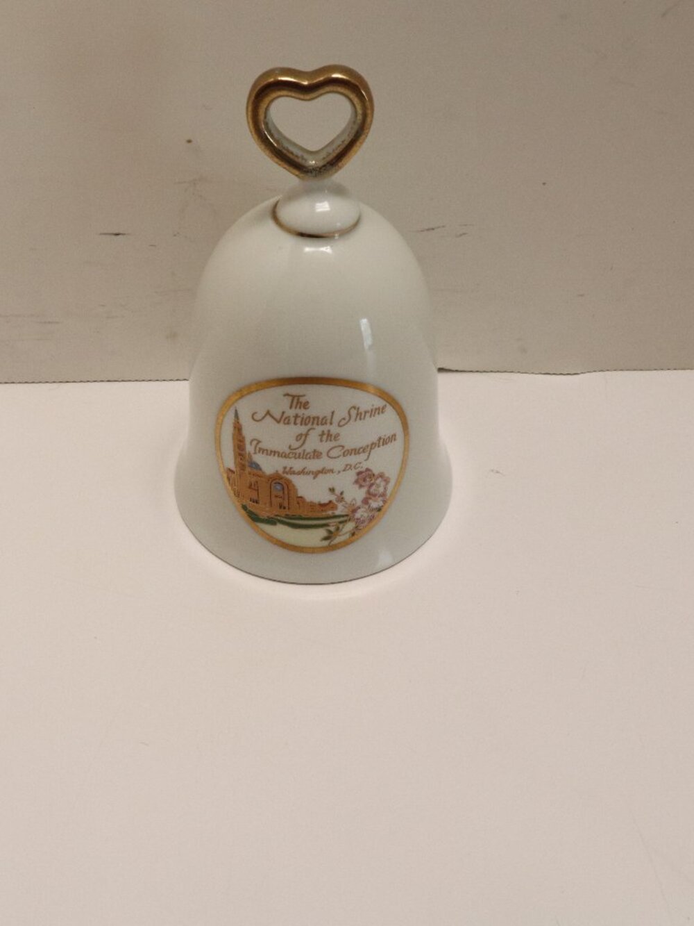 Vintage National Shrine of the Immaculate Conception Wash DC Porcelain Bell